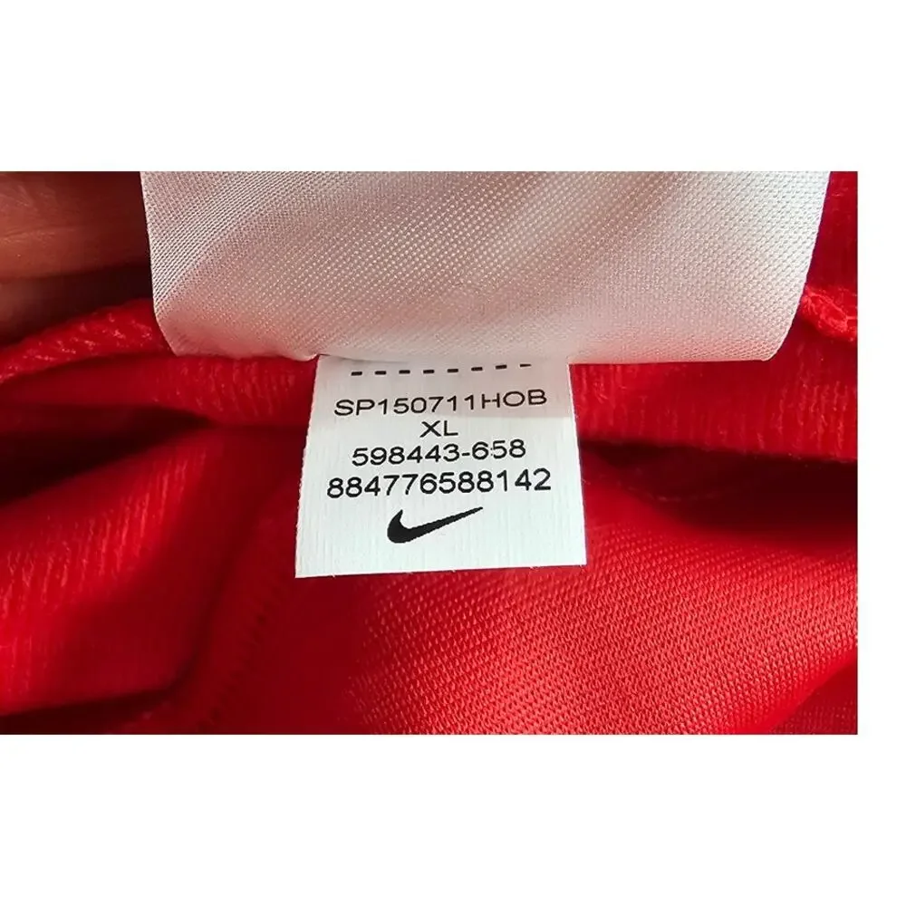 Nike Team Overtime Jacket Red Full-Zip Track Training Sports Jacket. Mens Sz XL
